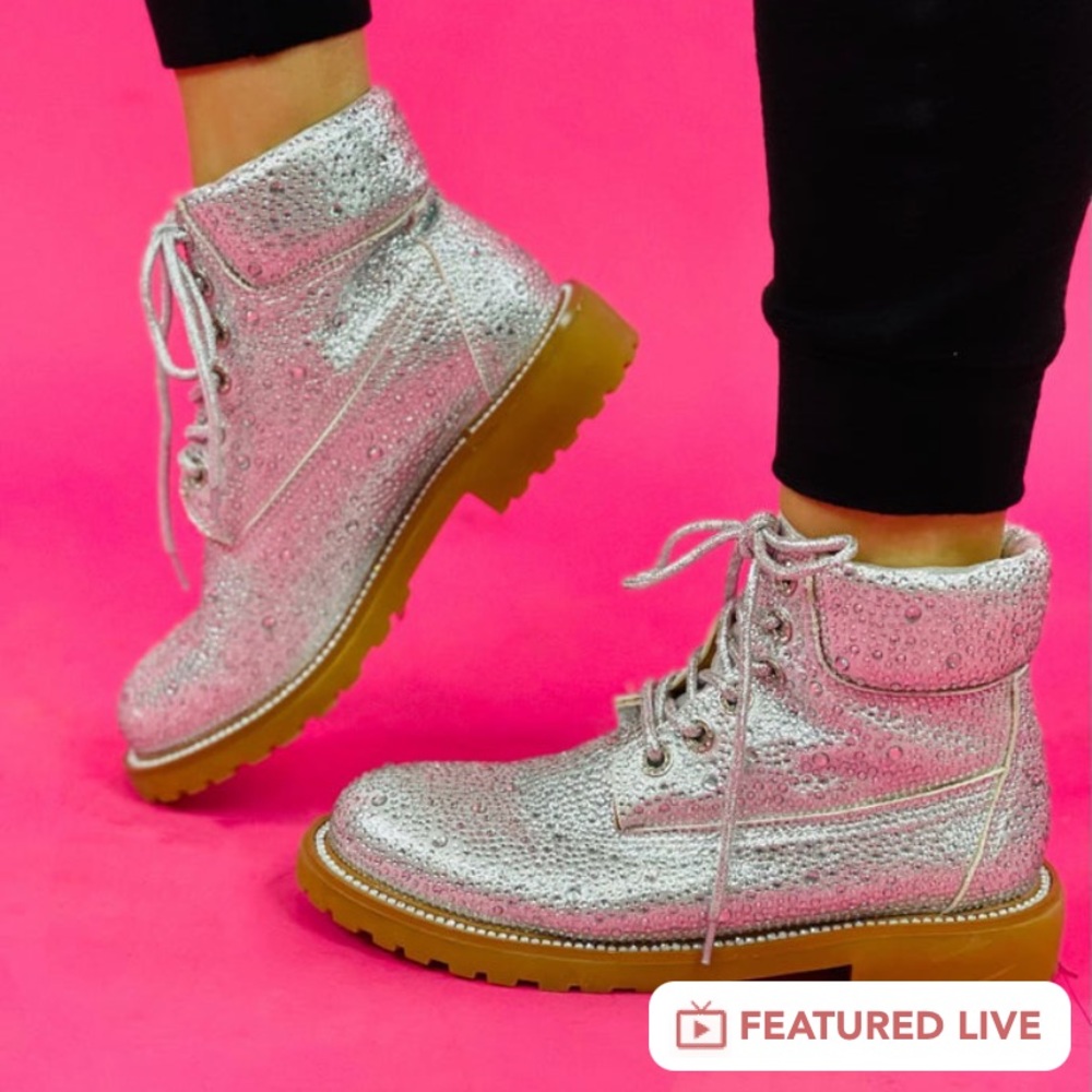 Brand new silver combat boots 🥾